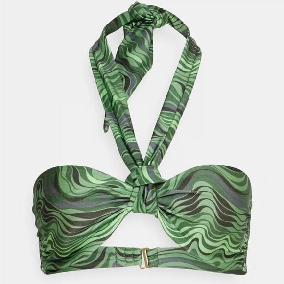 Cult Gaia Manon Printed Halter Bikini Top - Picture 7 of 7